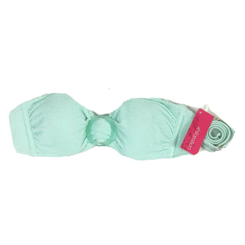 Xhilaration Mint Green Bandeau Bikini Top with Center Ring